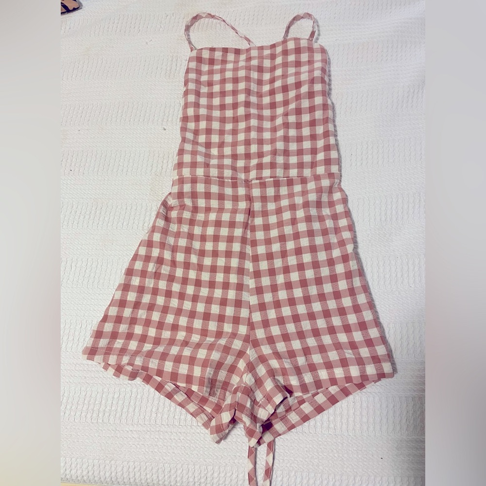 Zaful strapless romper with adjustable laced back